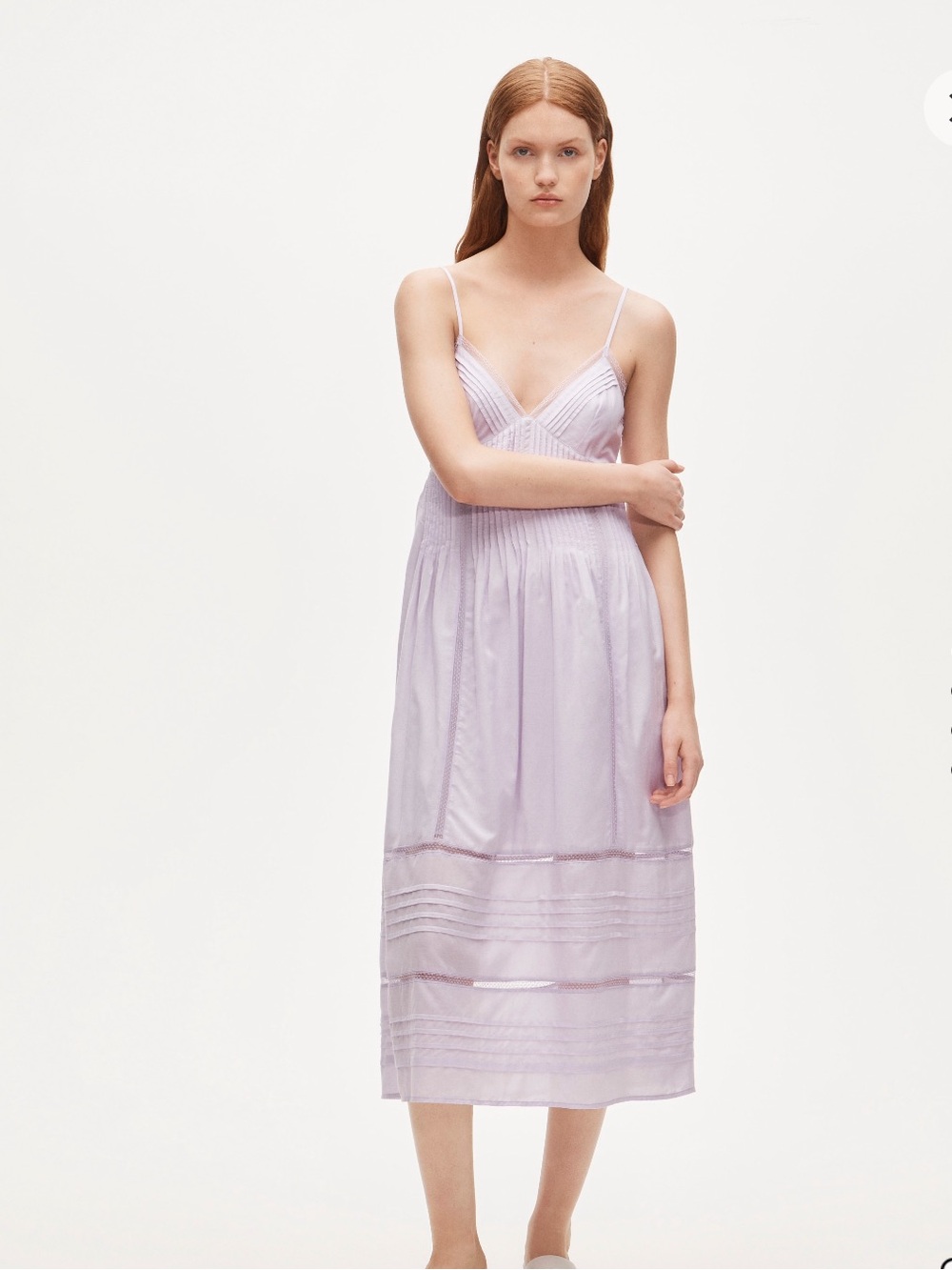 Milano Dress in Cotton Voile - Warm Lilac